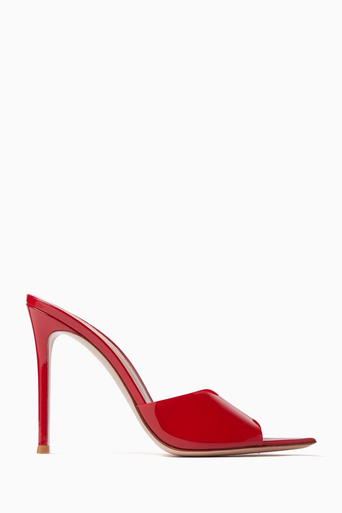 

Elle 105 Mules in Patent Leather & Plexi, Red