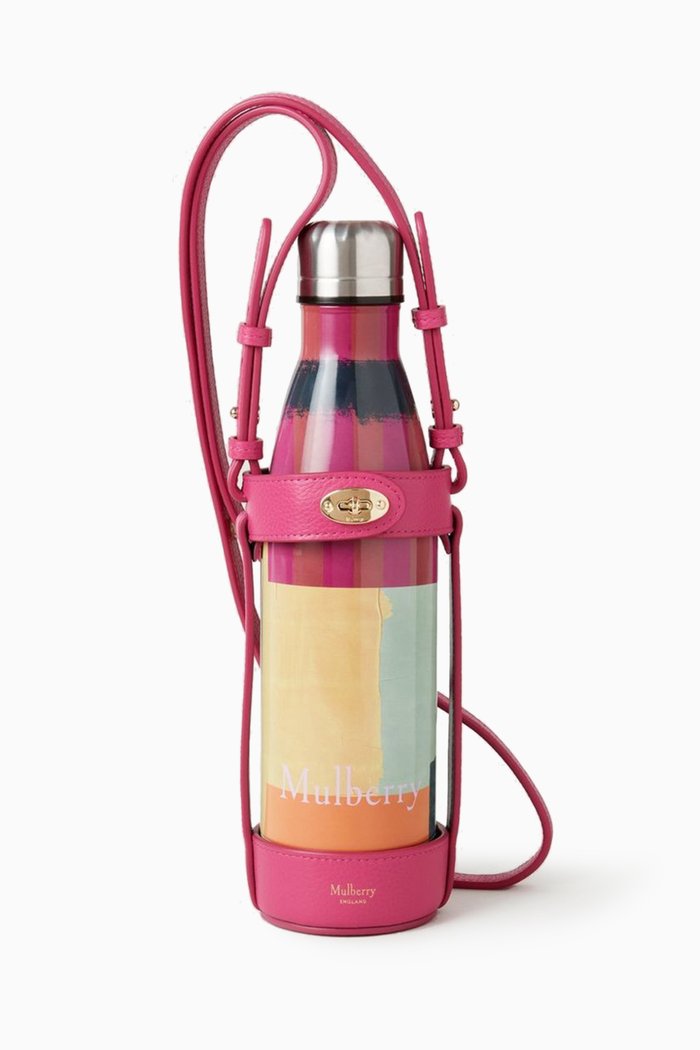 

Stainless Steel Bottle with Holder in Leather, Multicolour
