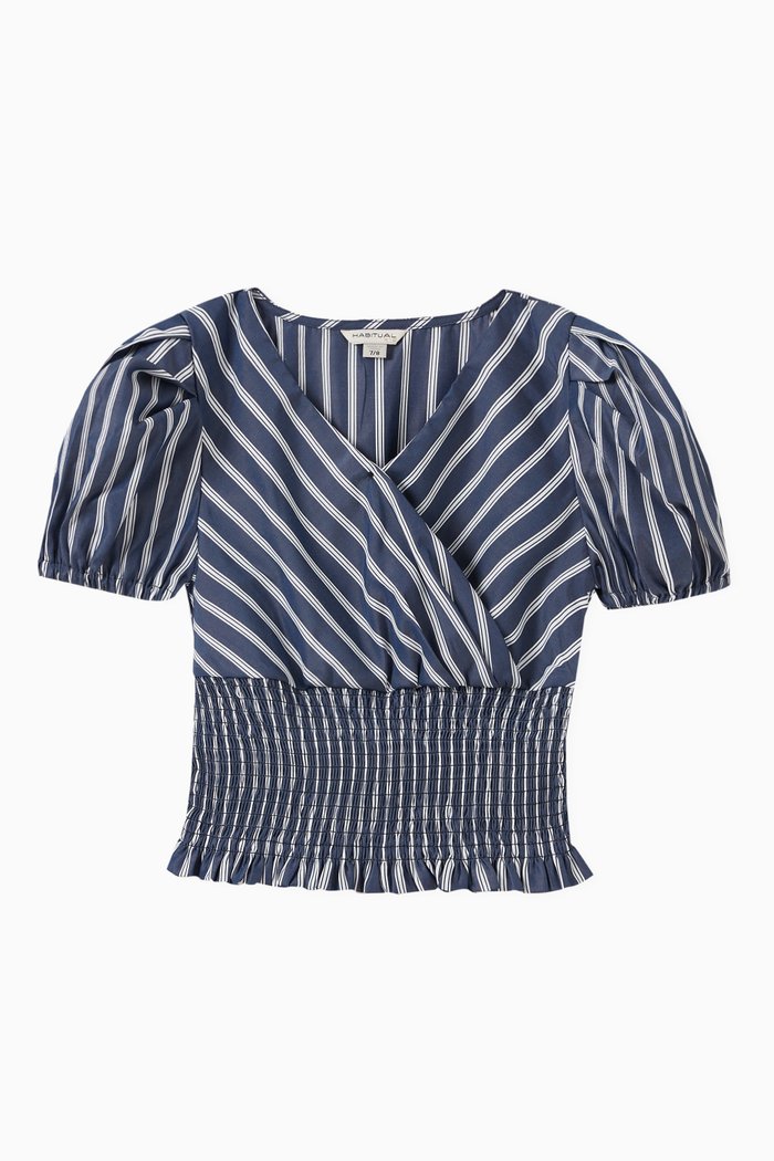 

Smocked Top, Blue
