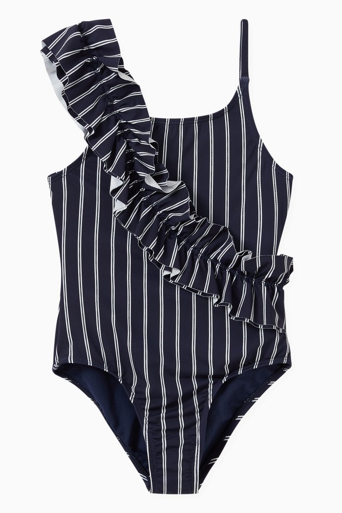 

Ruched One-piece Swimsuit, Blue