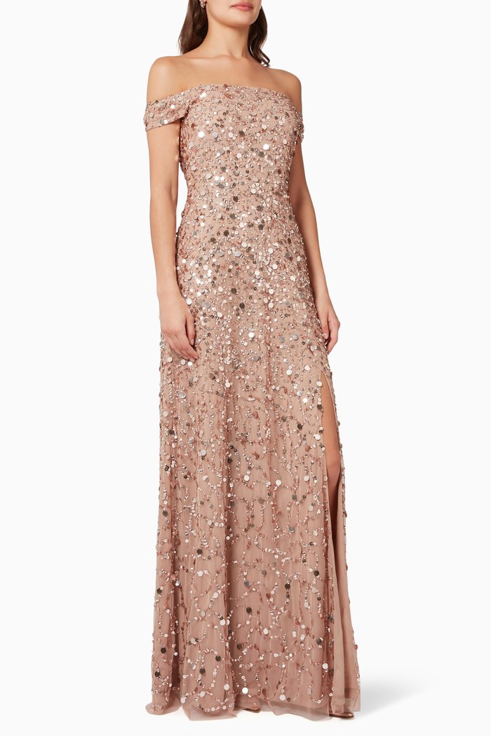 

Bardot Embellished Maxi Dress, Neutral