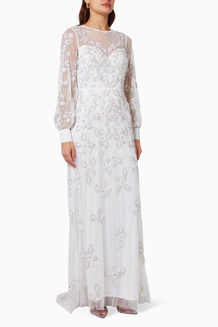 

Embellished Maxi Dress, White