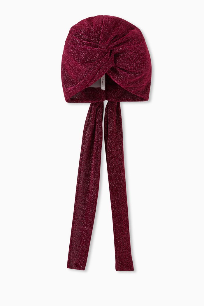 

Lumiere Turban in Stretch Lurex, Pink