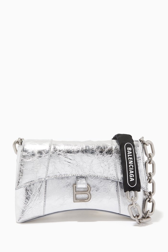 

Downtown XS Chain Bag in Metallic Sheepskin, Silver