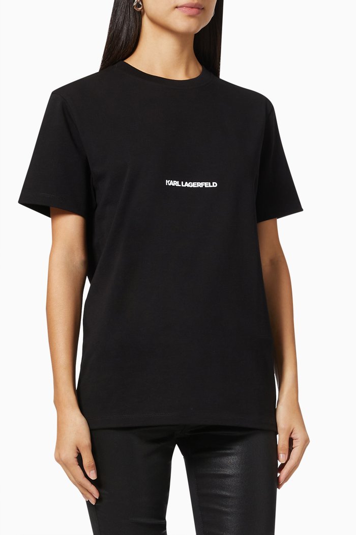 

Text Logo T-shirt in Cotton, Black