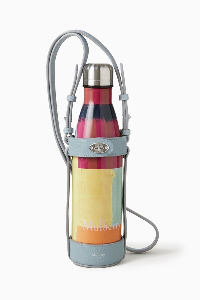 

Stainless Steel Bottle with Holder in Leather, Multicolour