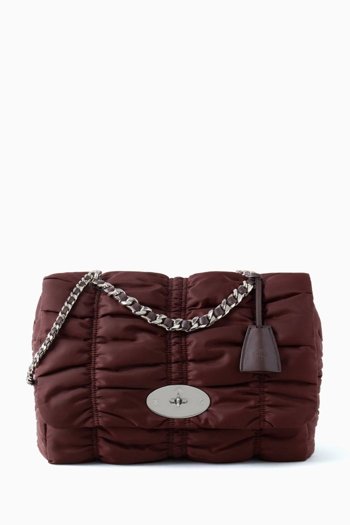 

Oversized Lily Bag in Quilted ECONYL® Regenerated Nylon, Burgundy