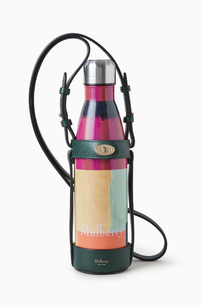 

Stainless Steel Bottle with Holder in Leather, Multicolour
