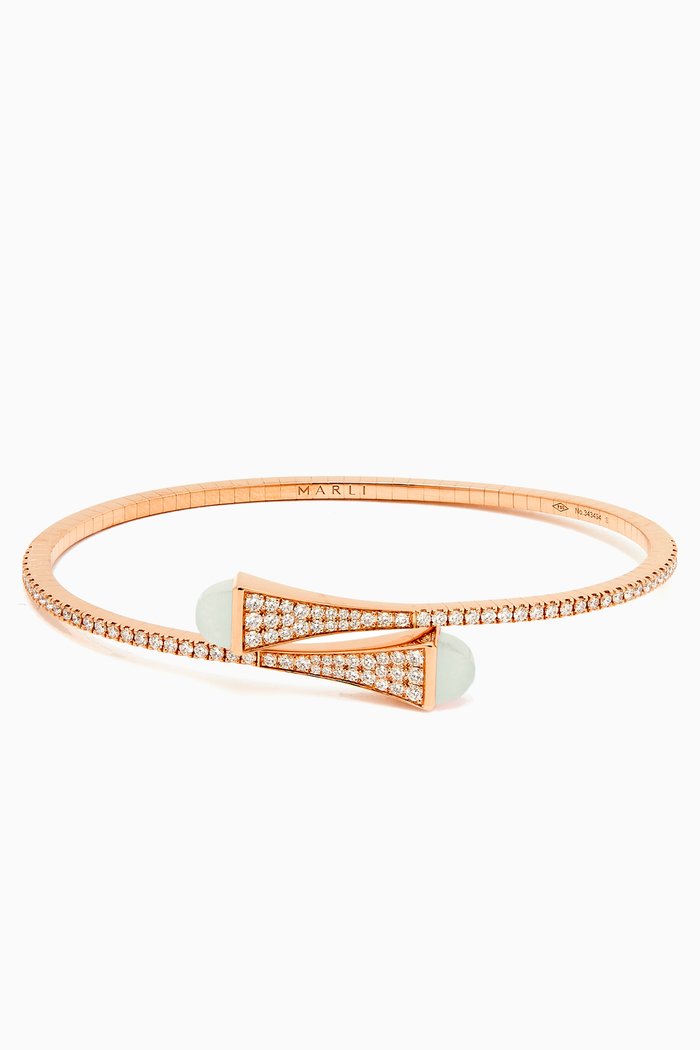 

Cleo Diamond Midi Slip-on Bracelet in 18kt Rose Gold