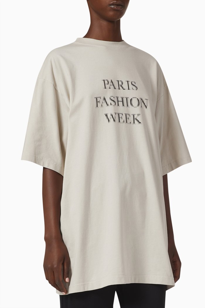 

Fashion Week Large Fit T-shirt in Organic Vintage Jersey, Grey