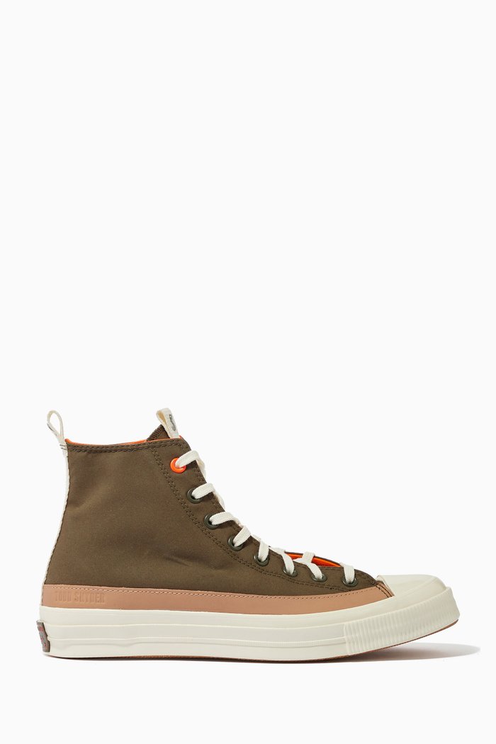 

x Todd Snyder Chuck 70 High-Top Sneakers in Canvas, Green