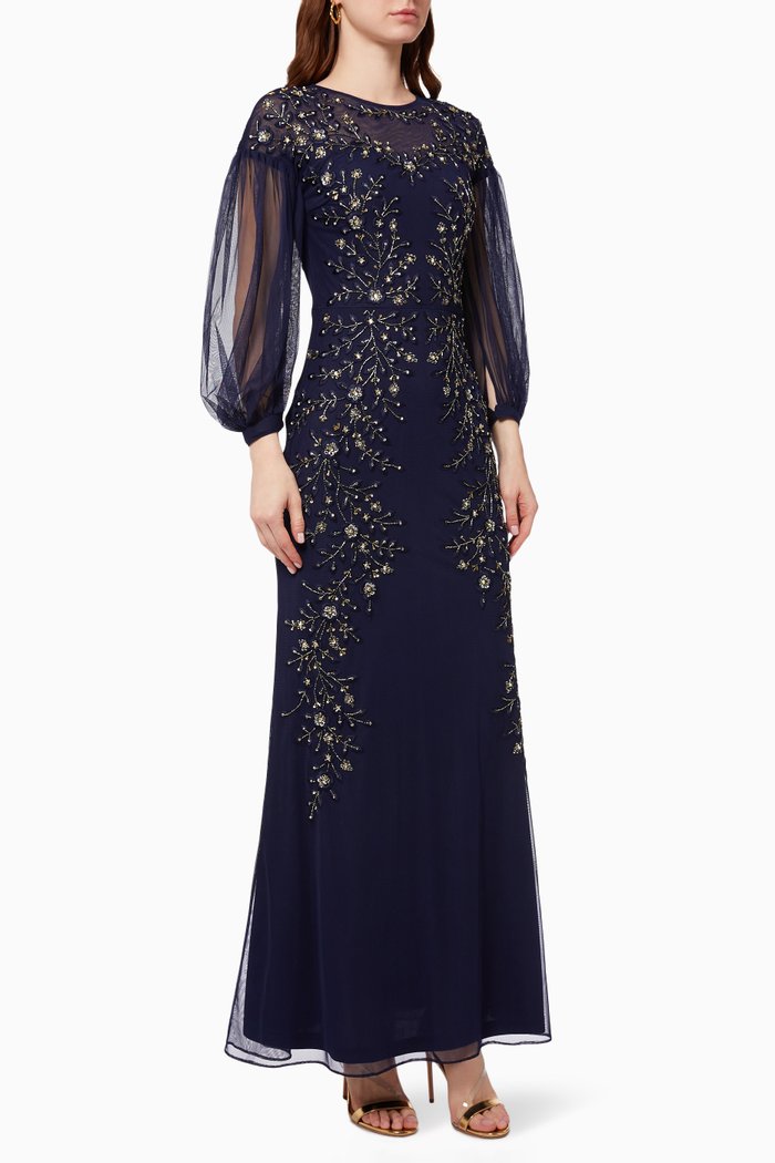 

Embellished Gown, Blue