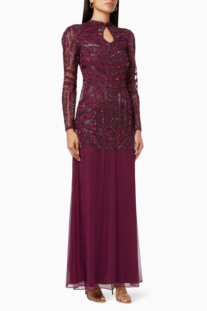 

High Neck Gown, Pink