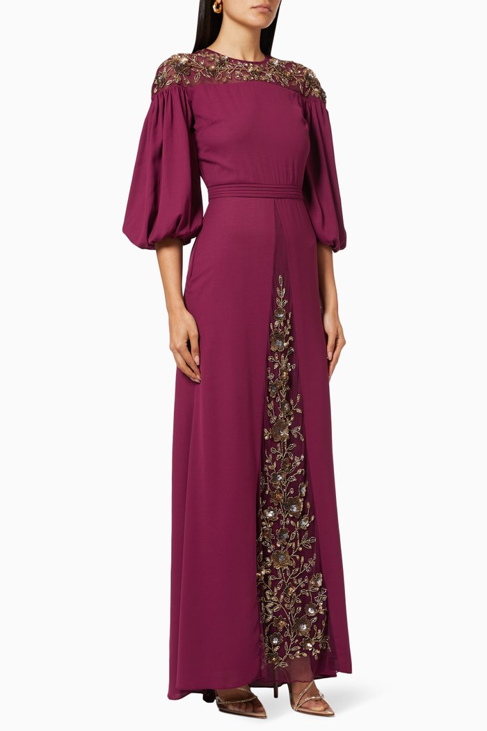 

Embellished Gown, Burgundy