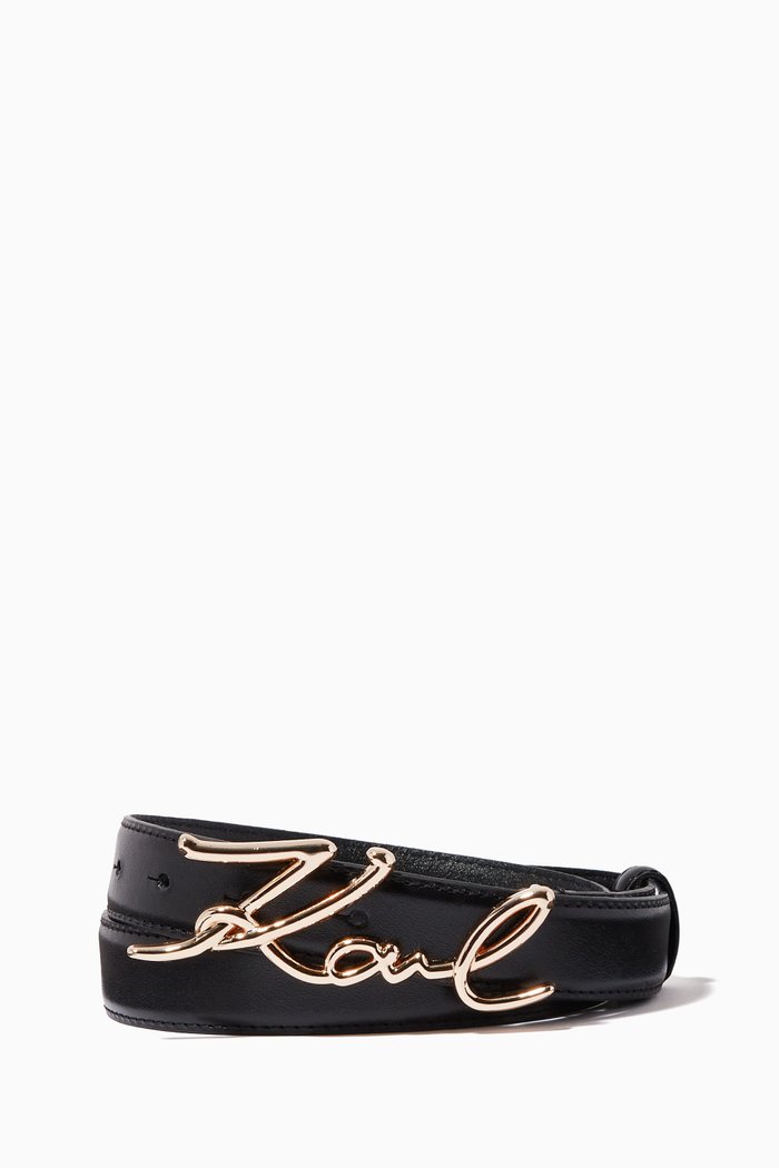 

K/Signature Belt in Leather, Multicolour