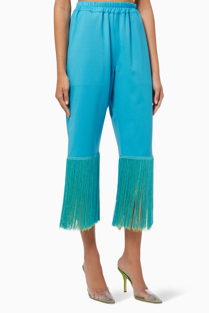

Reversible Fringe Bermudas, Blue