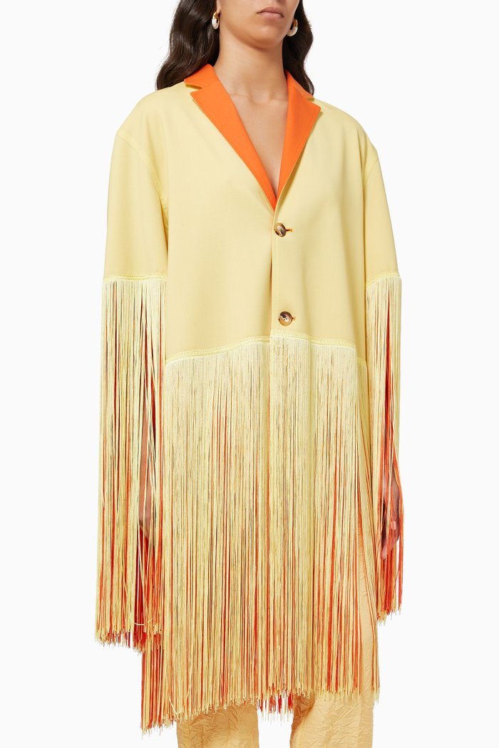 

Reversible Crop Fringe Blazer, Multicolour