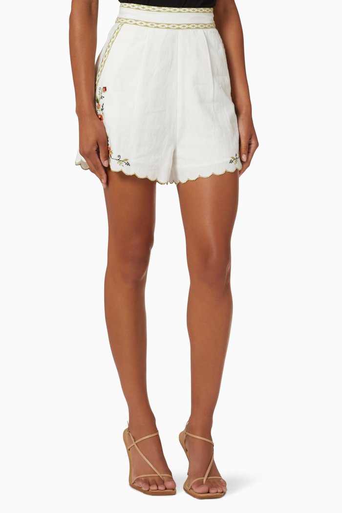 

Gardenia Shorts in Cotton & Linen Blend, Neutral