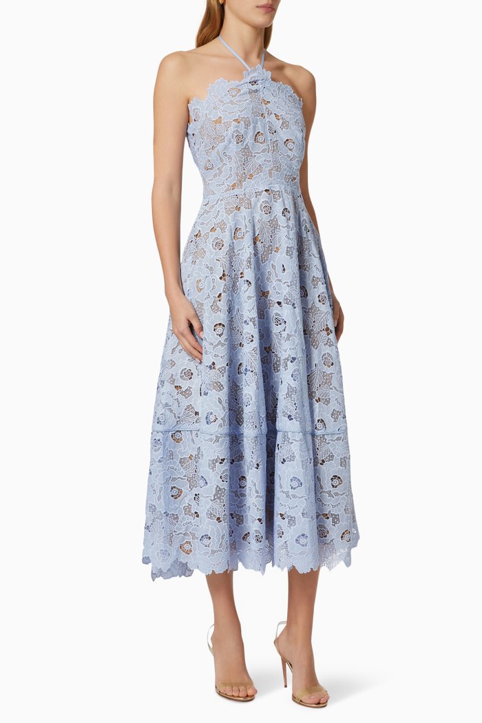 

Tia Dress in Lace, Blue