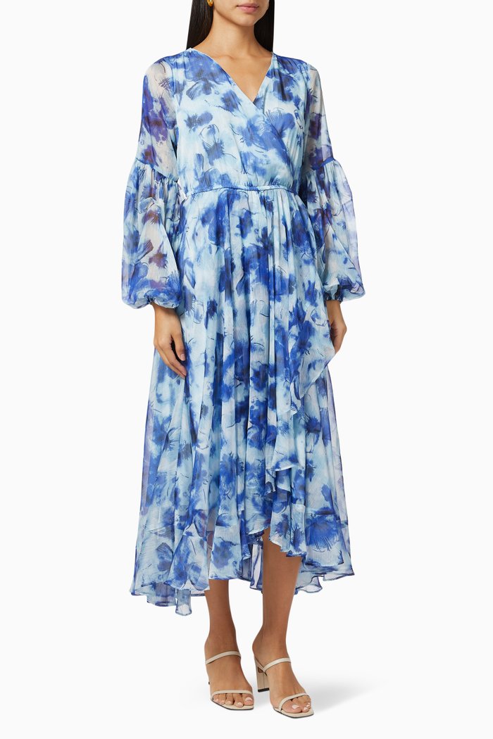 

Ocean Wrap Dress, Blue
