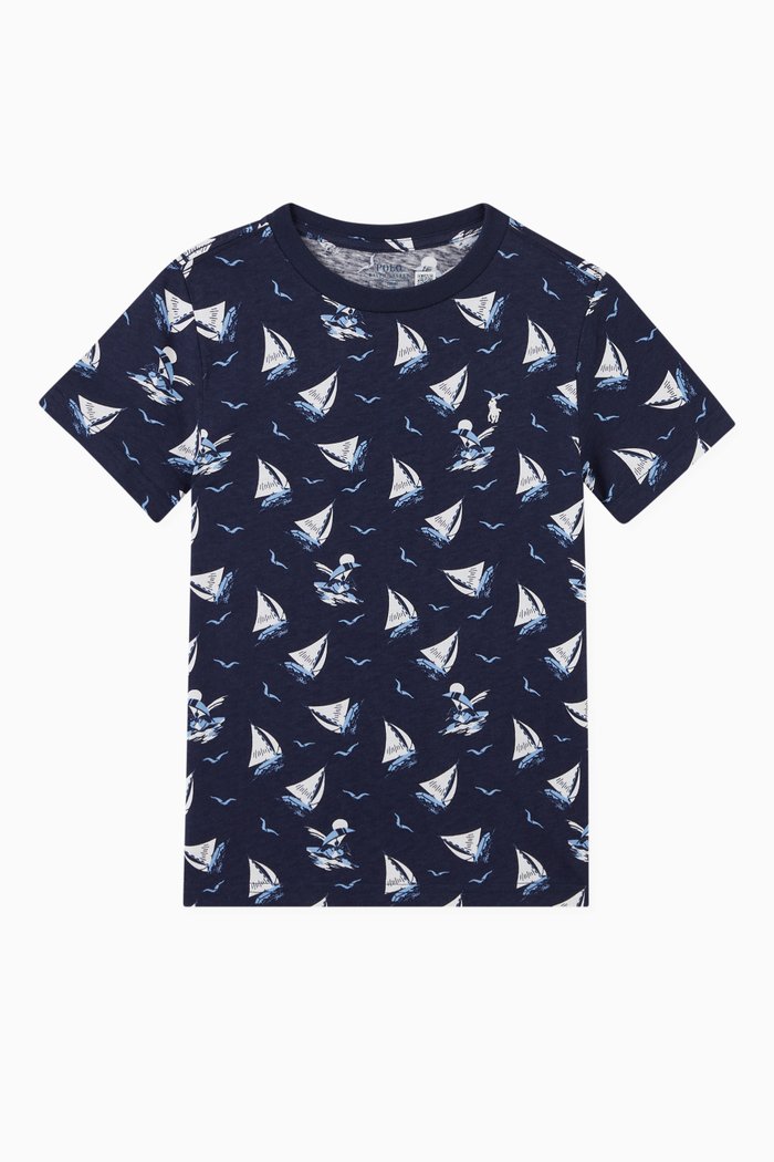 

Yacht Print T-shirt, Blue