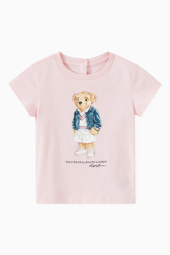 

Polo Bear T-Shirt in Jersey, Pink