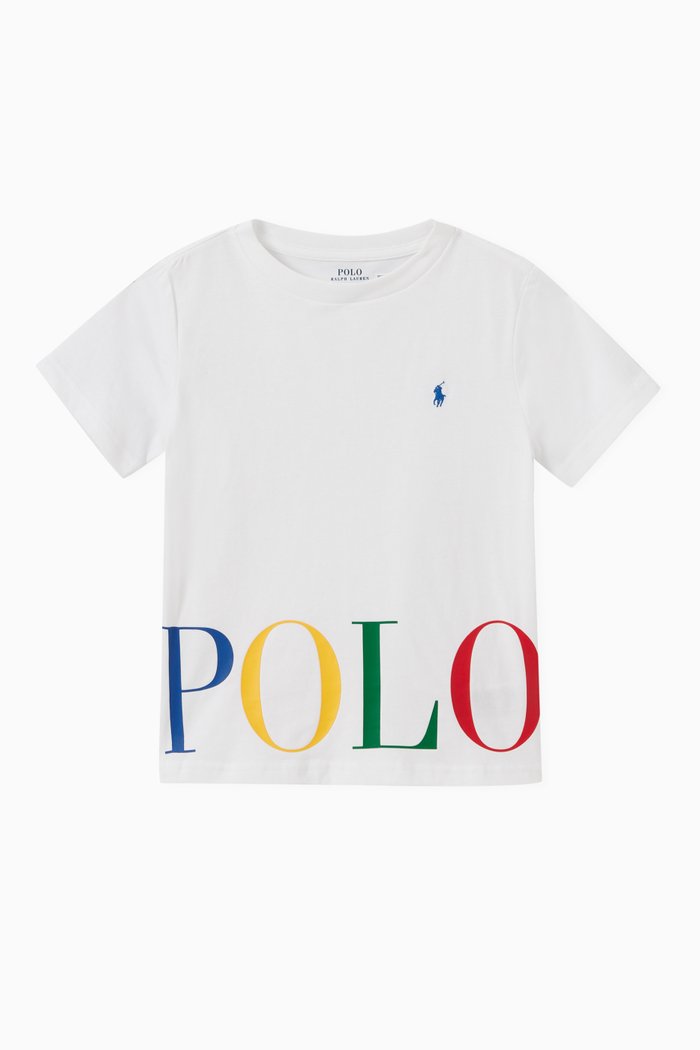 Logo Print T-Shirt in Jersey, White