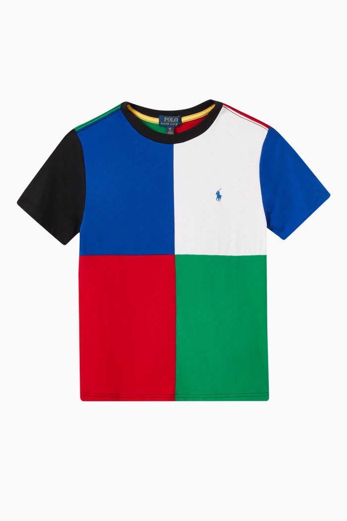 

Colour Block T-shirt in Jersey, Multicolour