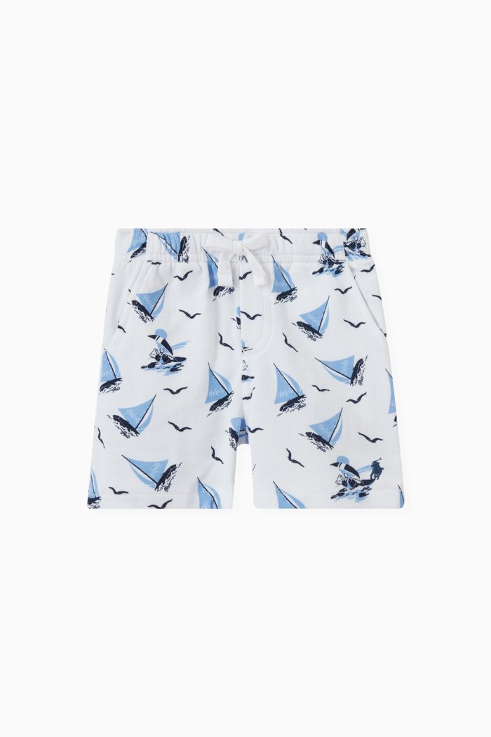 

Nautical Shorts in Cotton, White