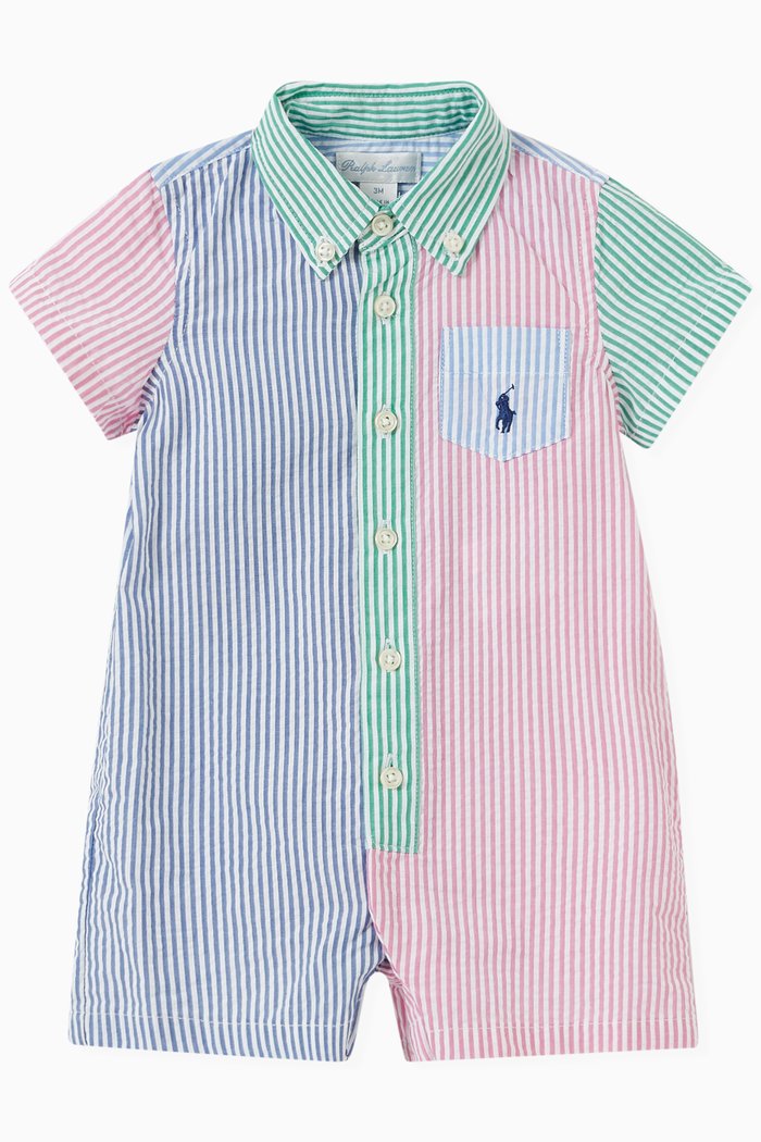 

Striped Romper in Seersucker, Multicolour