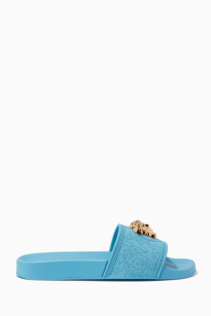 

Medusa Palazzo Pool Slides in Rubber, Blue