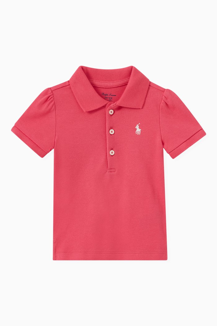 

Polo Shirt in Cotton Pique, Pink