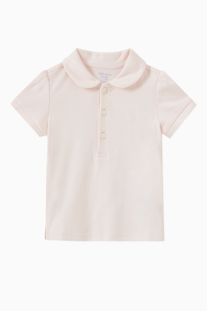 

Polo Shirt in Cotton Pique, Pink