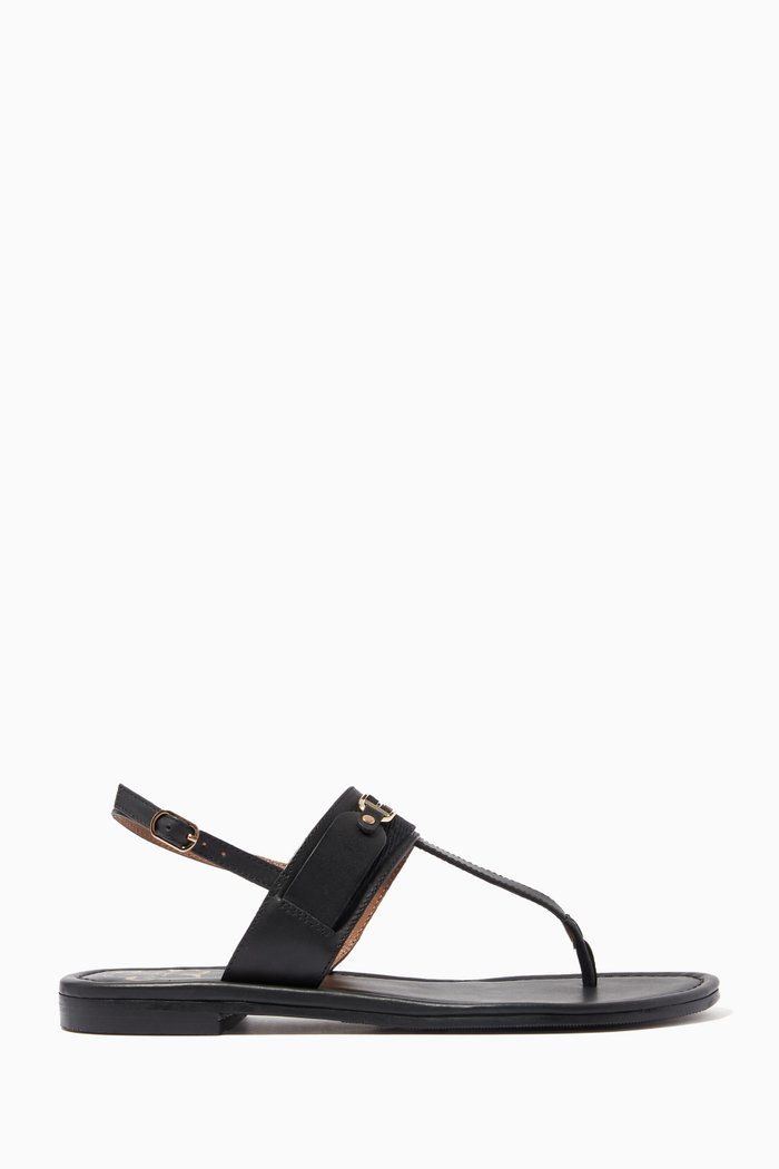

Jazmiah Sandals in Leather, Black