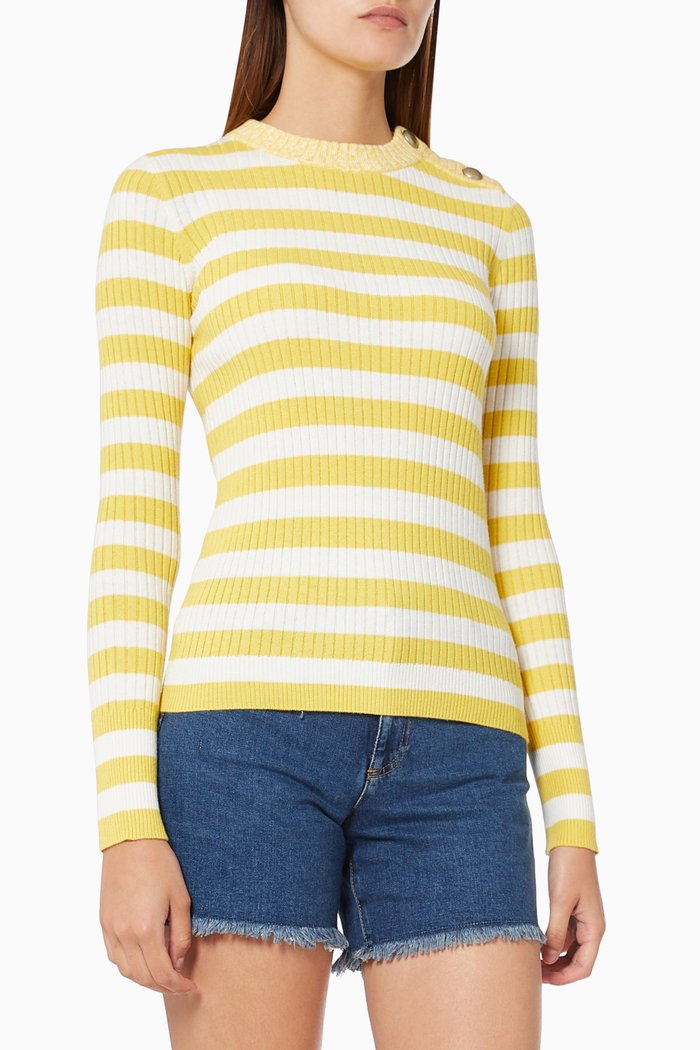 

Pacifico Ribbed Jumper in Cotton and Wool, Multicolour