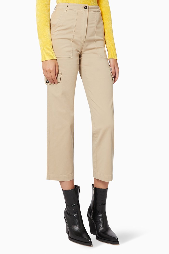 

Boa Cargo Pants in Cotton Gabardine, Neutral