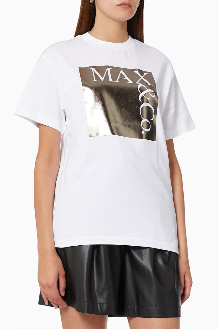 

Logo T-Shirt in Cotton, Silver