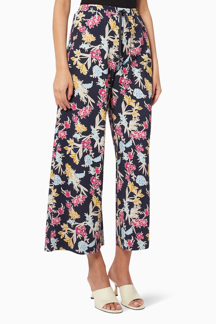 

Dalia Wide-Leg Pants in Viscose Jersey, Blue
