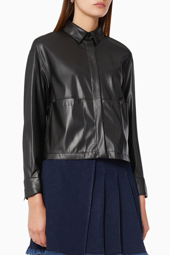 

Dadaismo Jacket in Coated Jersey, Black
