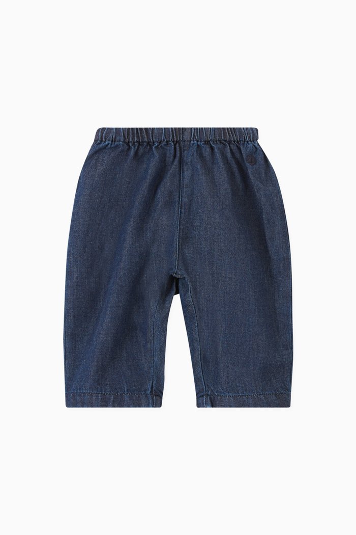 

Straight Leg Jeans in Cotton Denim, Blue