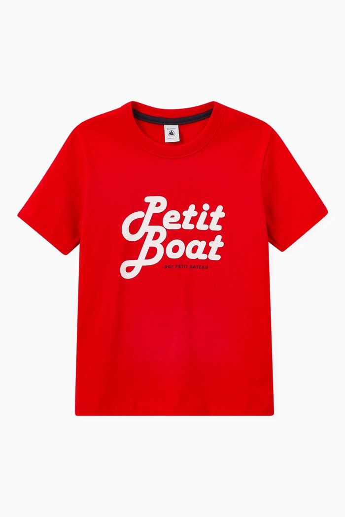 

Logo Print T-Shirt in Cotton, Red