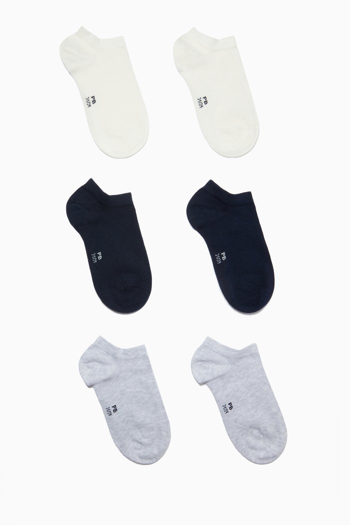 

3-Set Socks in Cotton Stretch, Multicolour