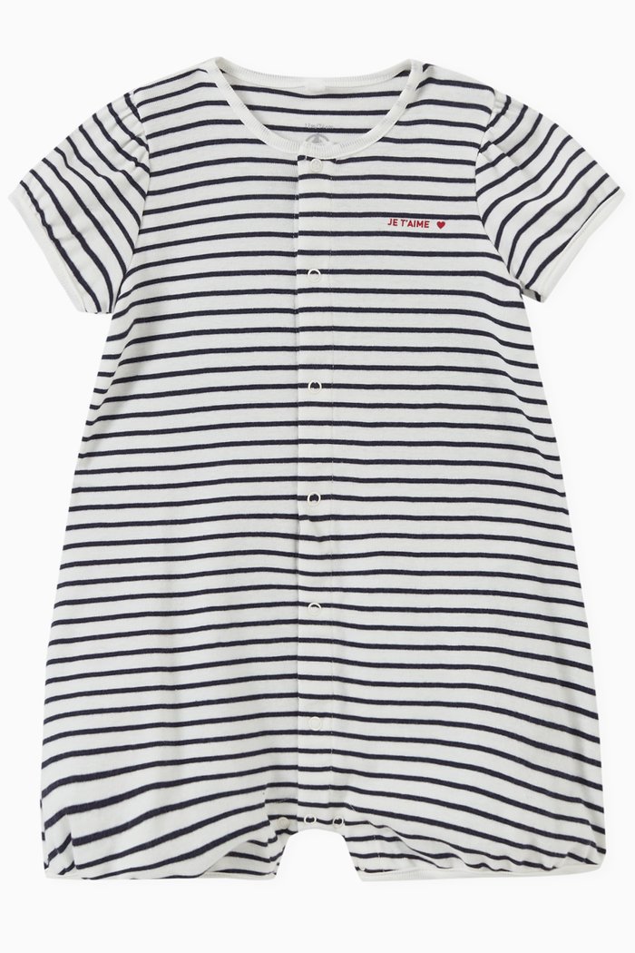 

Striped Sailor Jumpsuit in Cotton, White