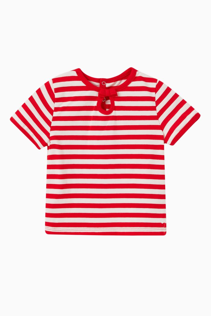 

Striped T-Shirt in Jersey, Red