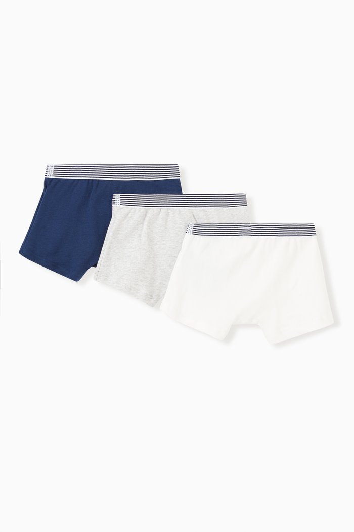 

3-Pack Boxer Shorts in Cotton, Multicolour