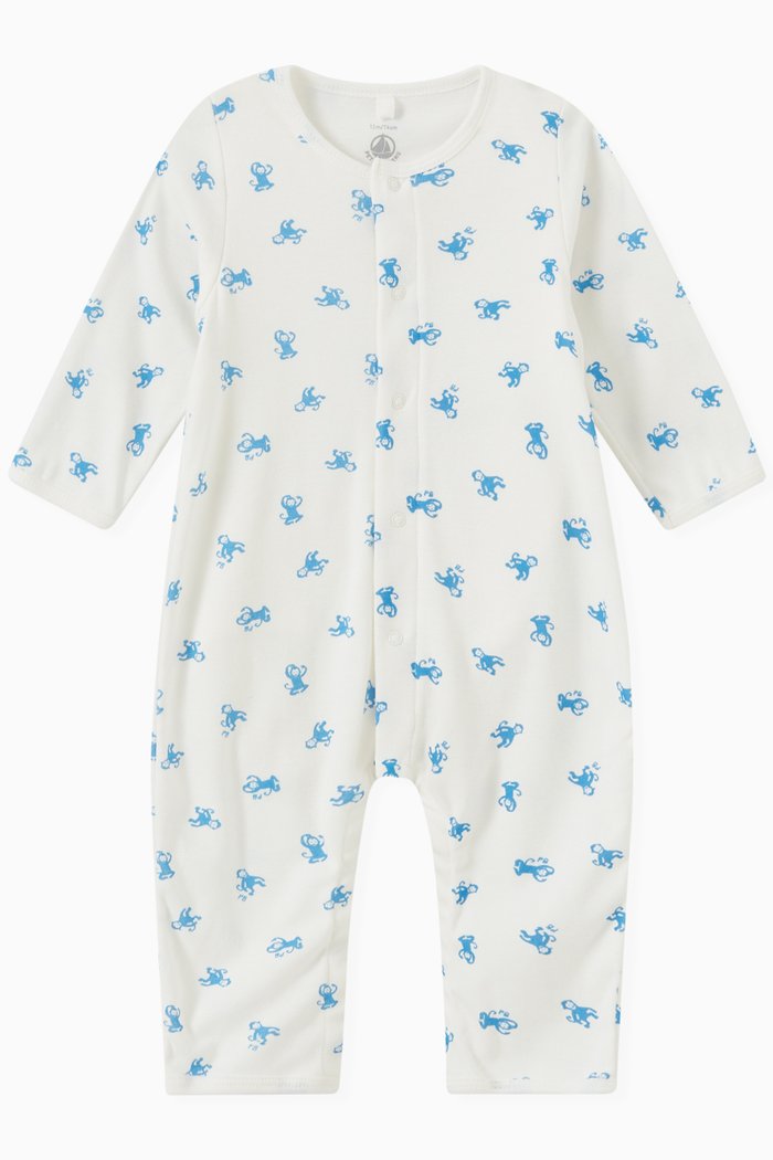 

Printed Sleep Suit in Cotton, Multicolour
