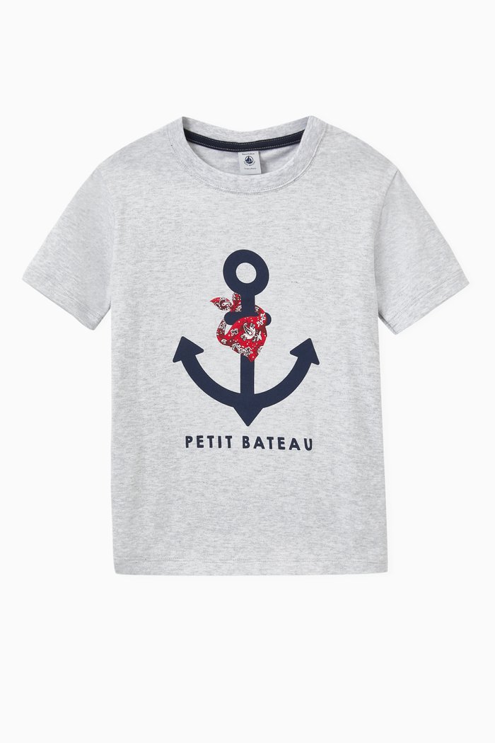 

Short Sleeve T-Shirt in Cotton, Grey