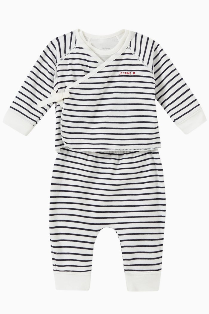 

Iconic Cube Knit Set in Cotton, White