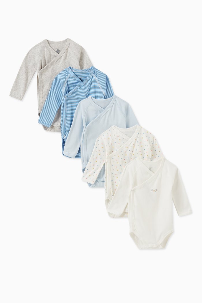 Bodysuits in Organic Cotton, Set of 5, Multicolour