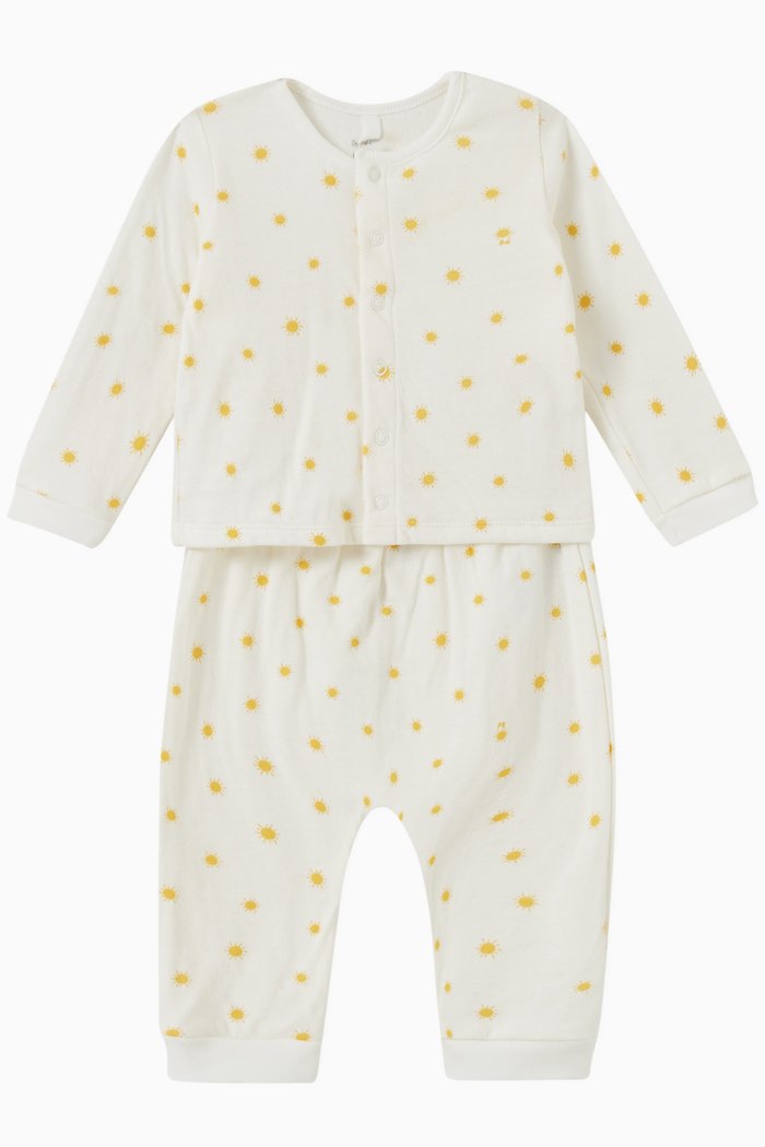 

Sun Print Set in Cotton, White